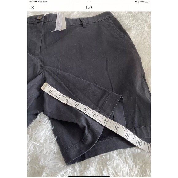 Talbots Women’s Relaxed Chino Shorts 7” Inseam Black Plus Size 16 NWT - Picture 5 of 7